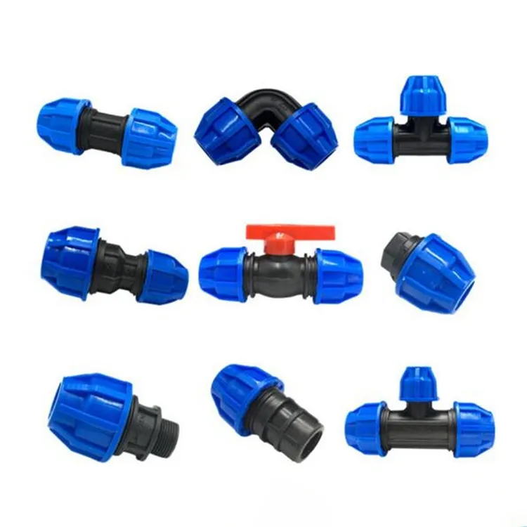 Fabriek Directe Irrigatie Blauw Groen Zwart Hdpe Socket Pp Pe Compressie Fitting Prijzen Koppeling