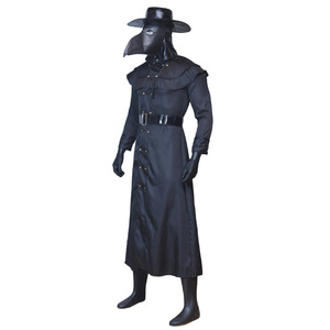 Costume de Médecin de la <span class=keywords><strong>Peste</strong></span> pour Spectacle Scénique, Masque de Corbeau Noir à Bec de Faisan, Déguisement de Médecin de la <span class=keywords><strong>Peste</strong></span> pour la Fête des Morts, Costume d'Horreur de Médecin - Product Image 2