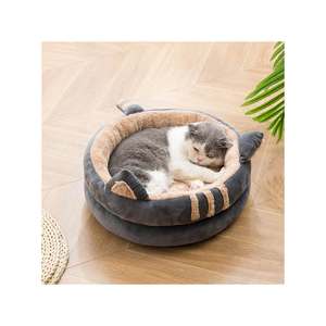 Niedliche Katze geschlossenes Schlafs ofa mit Plüsch Ball Tart-förmigen Polyester Interactive <span class=keywords><strong>Pet</strong></span> <span class=keywords><strong>Dog</strong></span> und Cat Bed Toy - Product Image 3