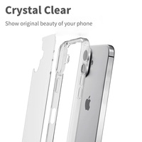 Étui magnétique pour iPhone 16 Pro, protection anti-chute de qualité militaire, coques fines transparentes, protection anti-jaunissement, protection de l'appareil photo, compatible avec la charge sans fil