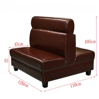 Foshan Simple Restaurant Meubles Hôtel Booth Canapé Table À Manger et Chaise Ensemble Double Sac Souple De Stockage Meubles Commerciaux