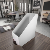 Boîte de rangement pliable en carton ondulé pour dossiers, fournitures de bureau et scolaires, format A4, pour documents