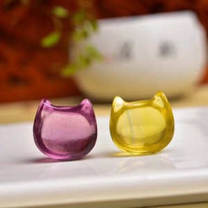 Tay Chạm Khắc Thân Thiện Với Môi Cầu Vồng Tự Nhiên fluorite Pha Lê Hello Kitty Mèo Mini Con Số Đầu Với Biểu Tượng Tùy Chỉnh Cho Mặt Dây Chuyền - Product Image 3