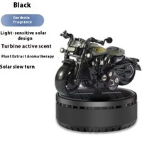 Diffuseur d'arômes solaire rotatif en forme de moto Harley Davidson pour voiture, ornement d'aromathérapie longue durée en plastique