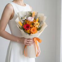 Bouquets de roses éternelles, fournitures de fleurs séchées et préservées pour la fête des mères, la Saint-Valentin, la remise des diplômes, les anniversaires, Noël, les anniversaires de mariage, en gros