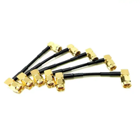Suministro de fábrica SMA macho enchufe RA codo a RP Sma macho RA ángulo recto Rg174 Pigtail Jumper Cable montaje ROHS 30cm en Stock