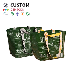 Promotion Foldable Extra Large <strong>Reusable</strong> Grocery Big Oversized PP Woven Shop Plain Shopping Grocery Tote <strong>Bag</strong> Supermarket - Product Image 1