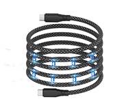 Nouveau câble magnétique en nylon 3A à charge rapide Type C-C, robuste et durable, noir, taille personnalisée pour mobile et appareil photo