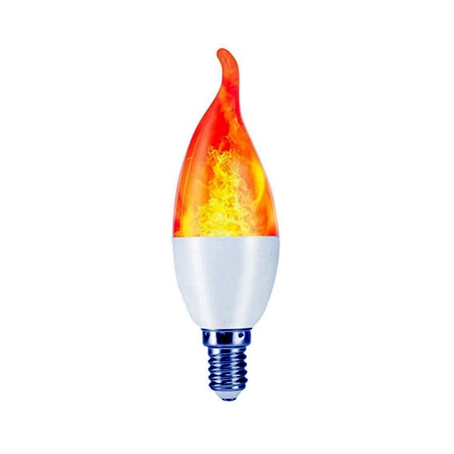 E12 E14 E27 LED Flame Effect Candelabra Light Bulb Candle Fire Lamp with 3 Modes Flickering for Garden Party Christmas Decor