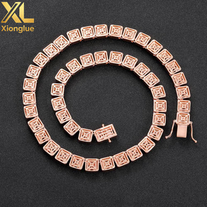 Collar de Cobre Chapado en Oro de 18K de Alta Calidad con Cierre de Caja de Eslabones Cubanos Miami de 10mm, con Circonitas 5A Brillantes, Joyería Hip Hop Unisex - Product Image 4