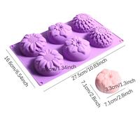 Barre logo personnalisé moule à savon 3D en forme de fleur gâteau chocolat résine Silicone savon moule pour la fabrication de savon fait main