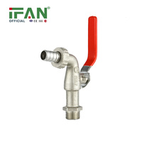 Robinet de jardin IFAN de haute qualité 1/2'' 3/4'' Robinet à levier en laiton avec poignée en fer