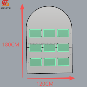 Support mural minimaliste en PVC arqué de 1,80 m pour bonbons et snacks, avec 12 compartiments, pour présentoir de desserts de mariage - Product Image 4