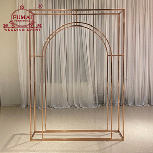 FUMAI Gold Metal Wedding <b>Arch</b> <b>Frame</b> Elegant Detachable Stage Decoration for Events - Product Image 4