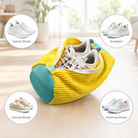 Sac de lavage pour chaussures en microfibre, nettoyage en profondeur pour les baskets, lavage en machine 360 °   Nettoyant pour chaussures en chenille à séchage rapide Protection