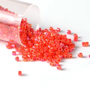 Mostacillas <span class=keywords><strong>Delica</strong></span> <span class=keywords><strong>Miyuki</strong></span> Originales de Japón <span class=keywords><strong>11</strong></span>/<span class=keywords><strong>0</strong></span>, Cuentas de Vidrio en Tubo de 10 Gramos para la Fabricación de Joyería - Product Image 1