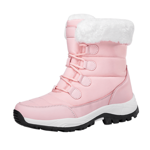 Nouvelles chaussures <span class=keywords><strong>de</strong></span> randonnée d'hiver épaisses doublées <span class=keywords><strong>de</strong></span> polaire, chaudes et durables, bottes <span class=keywords><strong>de</strong></span> neige pour femmes, chaussures en coton à tige haute - Product Image 1