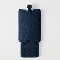 Étiquettes à bagages de haute qualité, logo personnalisé, bleu marine, cuir véritable épais, étiquettes à bagages de voyage