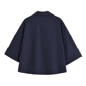 SHENZHU Abbigliamento <span class=keywords><strong>Donna</strong></span> 2025 Nuova Collezione Estiva <span class=keywords><strong>Camicia</strong></span> a Maniche Corte con Risvolto Stile Semplice ed Elegante 8372226 8372444 - Product Image 6