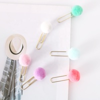 3 Pcs Trombones à pompons en métal doré Supports de papier durables et élégants