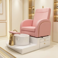 Ensemble de fauteuils de pédicure et de massage pour spa, bain à remous, siège réglable, cuir PU écologique, design moderne et simple, usage commercial, LED