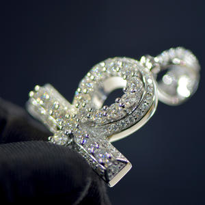 Joyería fina Regalos de hip-hop Plata de Ley 925 Santo cristiano Hombres Mujeres Gra Moissanite Colgante Cruz - Product Image 4