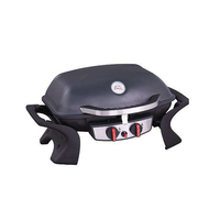 Barbecue à gaz pliable avec brûleur S/S, revêtement poudré, homologué CE/ETL, facile à nettoyer, allumage électronique par impulsions