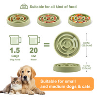 Bol à nourriture pour chien à alimentation lente - Jouet interactif de puzzle pour les mangeurs rapides, stimulation mentale et entraînement amusant, plat à nourriture pour animaux de compagnie anti-étouffement