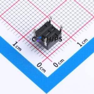K2-6639DP-E4SW-04 Tactile Switch Through hole-4P,6x6mm Switch Single Pole Single Throw Round Button 2.5N Through Hole - Product Image 2