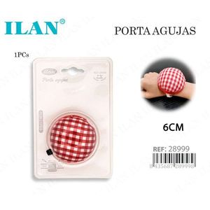 Porta Aghi ILAN 6Cm Rosso a Quadretti, Porta Aghi da Cucito - Product Image 1