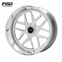 Jantes forgées concaves personnalisées 24x14 26x14 28x16 30x16 pour pick-up, 8x165.1 8x170 8x180, roues de camion polies avec enjoliveurs flottants personnalisés