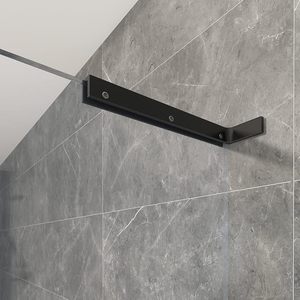 Pince pour verre <span class=keywords><strong>de</strong></span> <span class=keywords><strong>douche</strong></span> sans cadre en forme <span class=keywords><strong>de</strong></span> L, panneau <span class=keywords><strong>de</strong></span> <span class=keywords><strong>douche</strong></span> en verre fixe à <span class=keywords><strong>barre</strong></span> <span class=keywords><strong>de</strong></span> support mural - Product Image 5