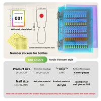 Paleta de Exhibición de Muestras de Color Acrílico Desmontable, con Protección UV, Magnética, para Guardar Puntas de Uñas, Diseño Profesional OEM ODM, para Salón de Manicura