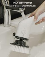 Brosse de Nettoyage Électrique Rotative pour Évier, Carrelage, Salle de Bain, Cuisine, Nettoyeur de Sol, Murs et Fenêtres Rechargeable