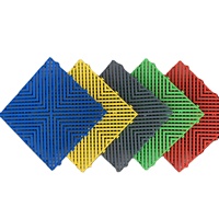 Dalles de sol modulaires en PP pour garage, tapis de drainage emboîtables pour lave-auto et parking
