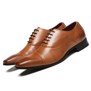 Zapatos de Negocios Transpirables de Cuero Suave para Hombre con Punta Puntiaguda, Aumento de Altura, con Cordones, Casuales, para Verano y Otoño QS111C107 - Product Image 3