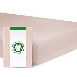 Jersey de algodón orgánico Sábana de <span class=keywords><strong>cuna</strong></span> ajustada súper suave Funda de cama de bebé de estilo liso - Product Image 1