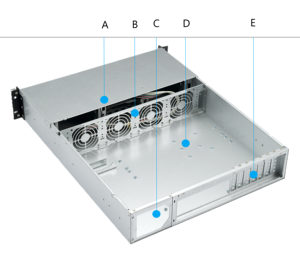 Telaio Server OEM/ODM 2 u550 supporto supporto per <span class=keywords><strong>Computer</strong></span> industriale custodia fino a 8*3.5 "HDD ATX Board telaio Server industriale - Product Image 5