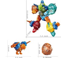 6 1 STEM Dinosaur Robots Juego de juguetes transformados Juguetes de plástico para niños pequeños para niños de 6 7 8 9 10 + para regalos de cumpleaños de Navidad