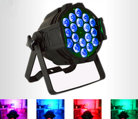 Projecteurs LED Wash Uplights 18x18W RGBWAUV 6-en-1 DMX512, projecteur PAR LED plat et fin pour scène, discothèque, DJ, musique, mariage, fête