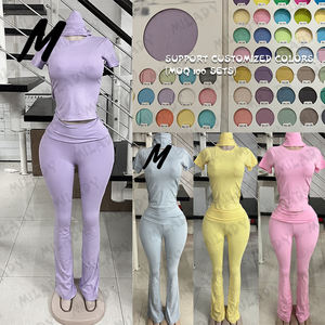 Комплект из 2 предметов для похудения с коротким рукавом и логотипом - Product Image 2