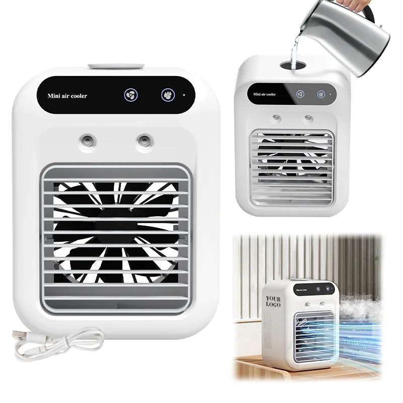 Verbeterde Mini Persoonlijke Draagbare Airconditioners Anti-Lekkage Waterijs Koeling Luchtkoeler Ventilator Met 2 Snelheden Voor Kamer Slaapkamer