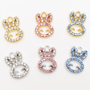 قلادة من خليط معدني من الزنك عيار 14 × 17, قلادة من خليط معدني من سبائك الزنك لتقوم بها بنفسك ، اكسسوارات مجوهرات ، العثور على ترصيع ، قلادة على شكل رأس القطة بشكل HELLO KITTY CAT - Product Image 5