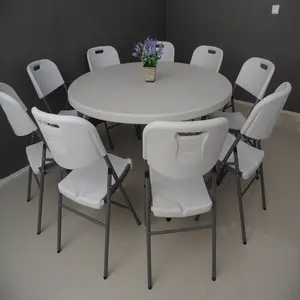 160 centímetros Top Qualidade mesas e cadeiras do Partido para a venda de plástico dobrável mesa e cadeira conjunto de mesa de jantar moderna