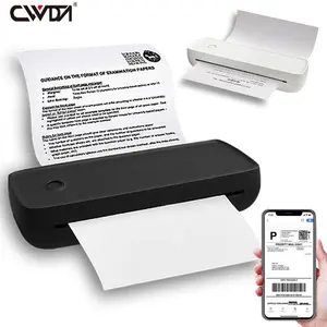Impressora térmica portátil BT A4 para documentos fotográficos, mini impressora HD de papel para escritório e escritório sem tinta