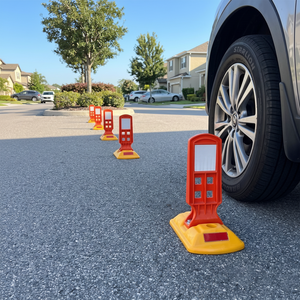 Feu de signalisation de séparation de voie 30 x 26 x 16 cm, étanche IP68, en PE, aluminium, caoutchouc et métal, pour la sécurité routière et les panneaux d'avertissement de circulation - Product Image 3