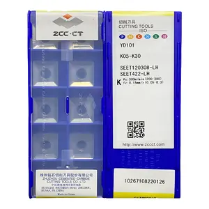 ZCC YD101 SEET120308-LH Single-Sided Chip Break Slot Indexable Carbide Blade Carbide Inserts CNC Turning Tool Lathe Cutter Tools