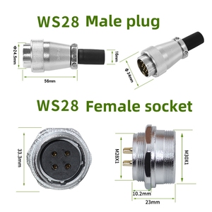 Conector de Aviación Serie WS28 de 2-7/8/10/12/16/17/20/24/26 Pines, Conector Eléctrico Macho/Hembra TQ/ZM, Sonda (IP67) - Product Image 2