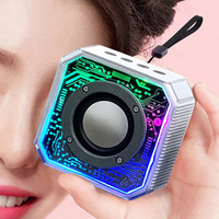 Mini haut-parleur Bluetooth transparent en forme de canon en acier, personnalisable, portable et sans fil