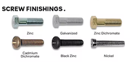 Tornillos Autorroscantes Phillips de Cabeza Plana con Arandela, de Acero al Carbono Zincado, para Madera, Gabinetes y Montaje Electrónico